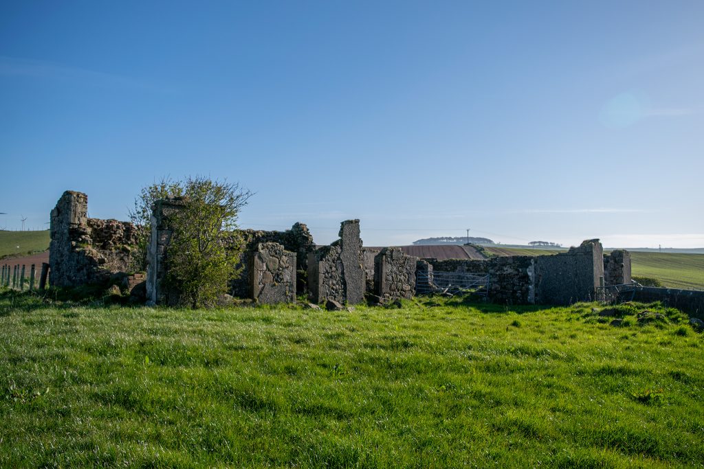 The remains of Townhead of Montfode Farm in April 2021.